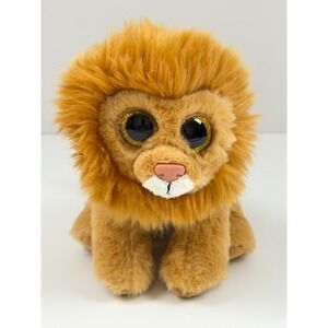 Ty Beanie Baby Louie Lion Plush Brown Gold Glitter Eyes 6 Inch No Hang Tag
